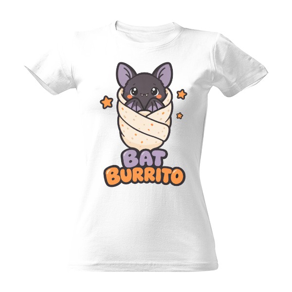 Tričko s potlačou Bat Burrito – roztomilý netopier v deke