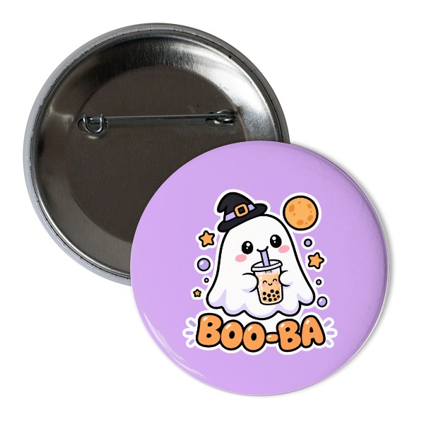 Button Boo-Ba – Little Ghost With Bubble Tea
