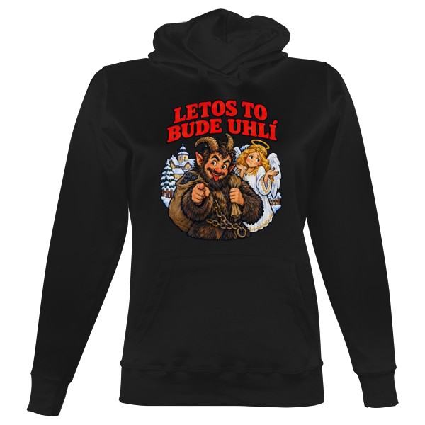 Ladies' hoodie Coal For You This Year – Czech Devil And Angel