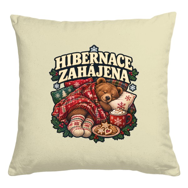 Pillow cotton Hibernation Started – Czech Bear For Winter Naps