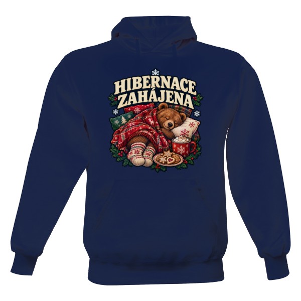 Men's hoodie Hibernation Started – Czech Bear Sleeping Till Spring