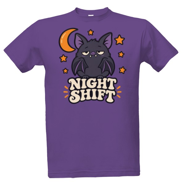T-shirt Night Shift – Exhausted Bat After The Night Shift